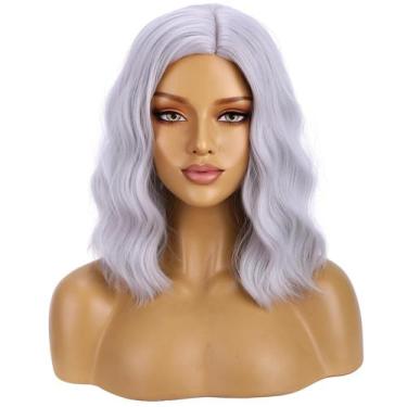Imagem de Peruca BERON Silver Grey Short Curly 35cm resistente ao calor