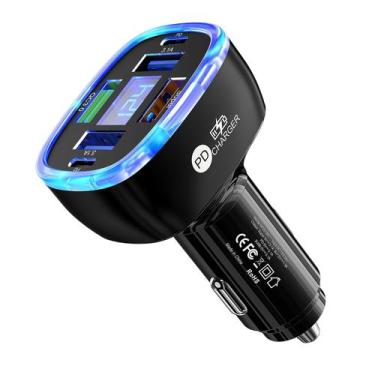 Imagem de Carregador de carro Unigilix Multi-Port Smart Super/PD/3 USB 5V/3.1A