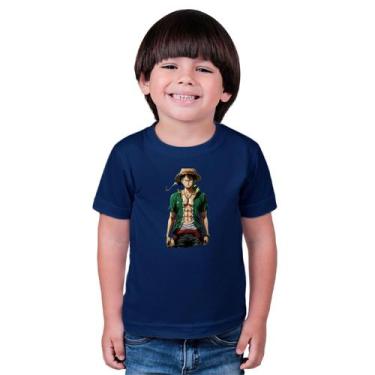 Imagem de Camiseta Masculina Infantil One Piece - marcelo, Azul, 4