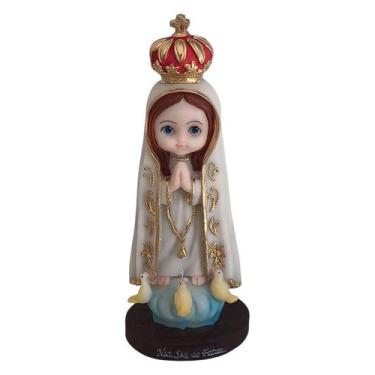 Imagem de Imagem de Nossa Senhora de Fátima Criança Baby Infantil 15cm de Resina
