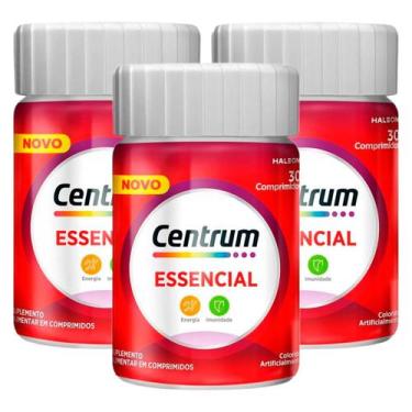 Imagem de Kit 3 Unid Centrum Essencial 30 Comprimidos, sem sabor