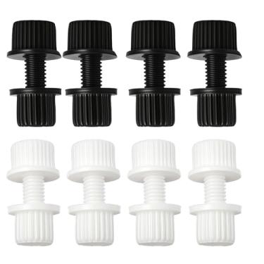 Imagem de NACHEE Parafusos de placa de licença de nylon, parafusos e porcas para moldura de placa de identificação, kit de prendedores de placa de licença de plástico para bicicleta de motocicleta, parafuso de