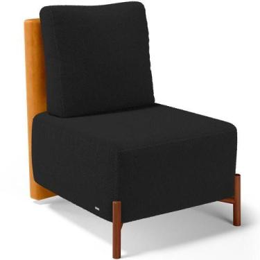 Imagem de Poltrona Decorativa Sala Estar Living Pés Madeira Hungria L02 material