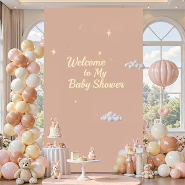 Imagem de Capa de arco de casamento nude, 1,8 m x 1,2 m, arco quadrado para chá de bebê, 2 lados, elastano, elástico para festa de aniversário, cerimônia, formatura, banquete, decoração