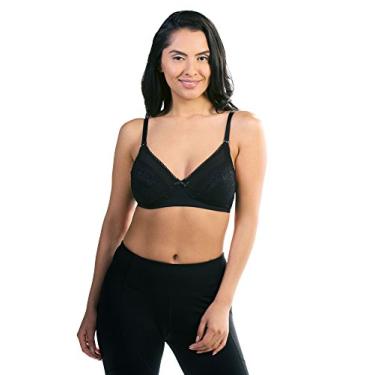 Imagem de LEADING LADY Sutiã de renda para amamentação sem aro, Preto, 38DDD