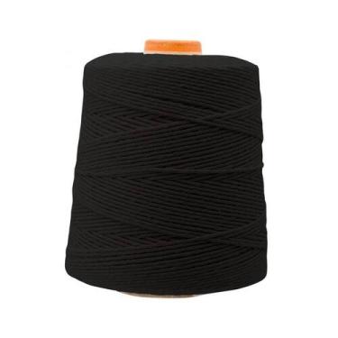 Imagem de Barbante Pluma 600g Colorido Fio 6 / Fio 8, Preto Fio 8 Cor 19