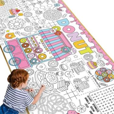 Imagem de Pôster gigante para colorir Naozinebi Donut Candyland 180x80cm