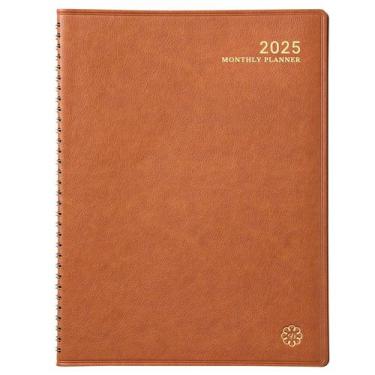 Imagem de Planner Frasukis 2025 Monthly A4 com capa de couro e bolsos