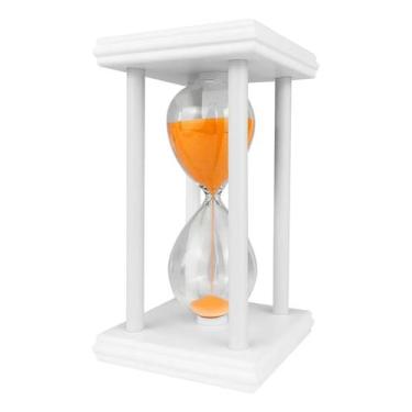 Imagem de Ampulheta de Madeira Branca Para Decoração 30min - Home Presentes