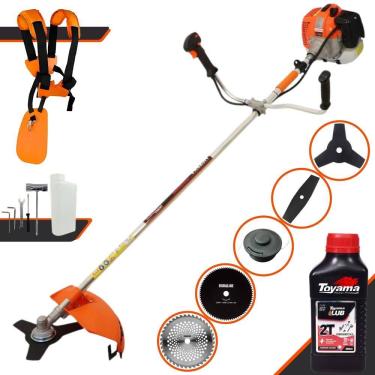 Imagem de Roçadeira Multifuncional Vulcan VR620H À Gasolina 62cc 3HP 12.500rpm Completa 5 Em 1 Com Carretel + Kit 4 Lâminas de Corte + ÓLEO TOYAMA 2 Tempos