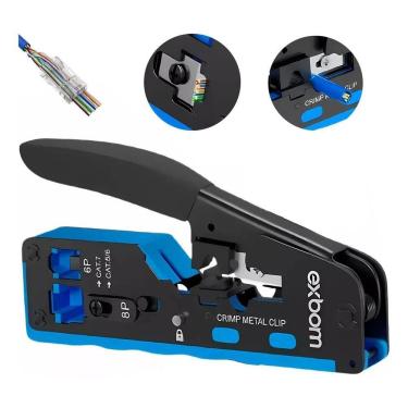 Imagem de Alicate Crimpar Rj45 Vazado Rj11 Cat5 Cat6 Cat7 Profissional