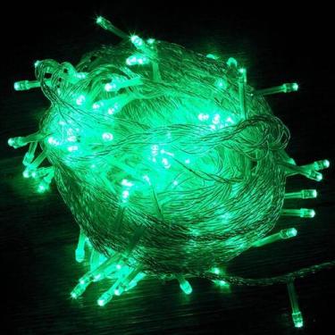 Imagem de Pisca Pisca Verde 220v Led 100 Lâmpadas 8 funções 8 Metros - RT