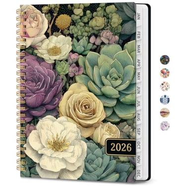 Imagem de Agenda 2026 – Agenda semanal e mensal, janeiro de 2026 a dezembro de 2026, agenda de calendário 2026 com encadernação em espiral, bolso interno, perfeito para material escolar de escritório em casa