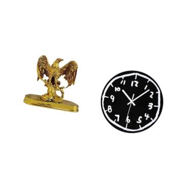 Imagem de Fenteer Escultura de Animal em Resina de Arte Moderna E Ornamento de Relógio de Parede em Acrílico para Decoração de Escritório, Sala de Jantar E Casa com Est