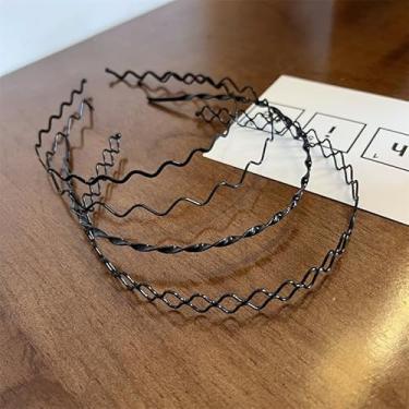 Imagem de Bandanas masculinas de metal femininas, unissex, onda preta, primavera, esportes ao ar livre, pacote com 3