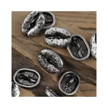 Imagem de Coffee Beans Metal 6PCS Retro Silver White Sweater Jacket Antique Gold Coat Buttons (Gun)
