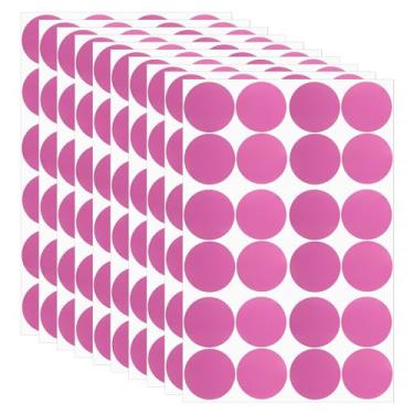Imagem de Adesivos redondos coloridos de 3 cm, 25 peças de etiquetas adesivas removíveis de codificação para escritório, loja, casa, sala de aula, classificação, rosa vermelha