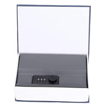 Imagem de YOUTHINK Cofre de Aço Em Forma de Livro, Cofre de Livro Secreto Com Bloqueio de Senha, Armazenamento Seguro para Joias de Passaportes de Dinheiro, Design Discreto para Cabeceira de Mesa (Azul)