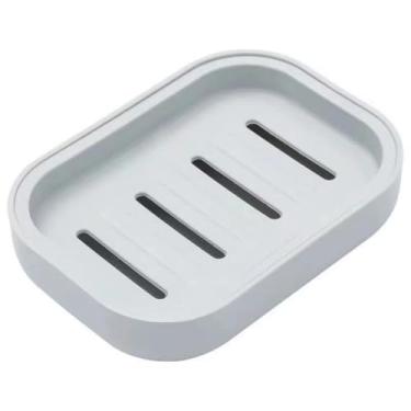 Imagem de Saboneteira de plástico com recipiente de sabão de drenagem para chuveiro, banheiro, pia de cozinha, viagem, limpeza fácil