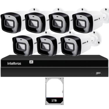 Imagem de Kit CFTV 7 Câmeras IP Intelbras NVD 1408P HD 1TB