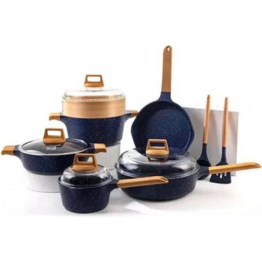 Imagem de Jogo Panelas Indução Cerâmica - My Grace Cooking 13Pçs