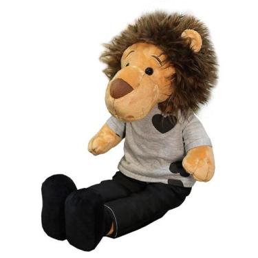 Imagem de Boneca de pelúcia Lion Doll macia de 65 cm com pernas longas para toda