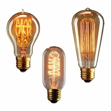 Imagem de Lâmpada Vintage Edison 40w E27 Filamento de Carbono t45 220v