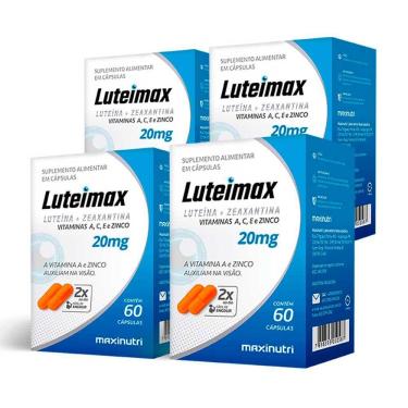 Imagem de Kit 04 Luteimax Luteína Zeaxantina 20mg Maxnutri 60 Capsulas
