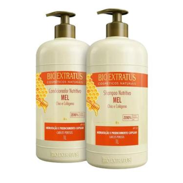 Imagem de KIT 1 Shampoo 1 Condicionador Mel Nutritivo 1 L Bio Extratus - BIOEXTR