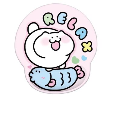 Imagem de Mouse Pad Cute Cat Cartoon com apoio de pulso 25,3x23x2,5 cm