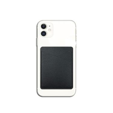 Imagem de Porta-cartão de telefone de couro – carteira traseira, capa de cartão de crédito elegante para iPhone, Samsung e a maioria dos smartphones