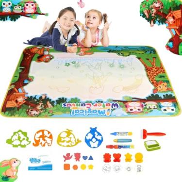 Imagem de Tapete Mágico Infantil para Colorir com Água, Desenho e Pintura Educativa, Tema Animais da Floresta, Não Tóxico, Brinquedo Criativo