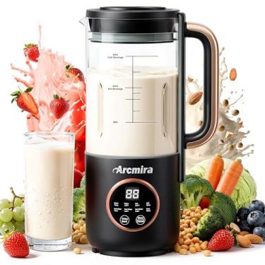 Imagem de Máquina automática de leite de nozes 8 em 1, 10 lâminas, 992 g de aveia caseira, soja, bebidas à base de plantas e sem lactose, máquina de leite de amêndoa com início tardio/manter quente/ferver água