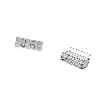 Imagem de Fenteer Relógio de Parede Digital, Relógio de Mesa, Multiuso, Grande Display, Temperatura E Umidade para Escritório, Quarto, Cestos de Parede, Prateleiras Flu