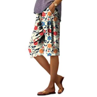 Imagem de Calças domirica Summer Floral Print Femininas de Algodão XL