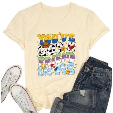 Imagem de Camiseta feminina Eatbook You've Got A Friend, mistura de algodão