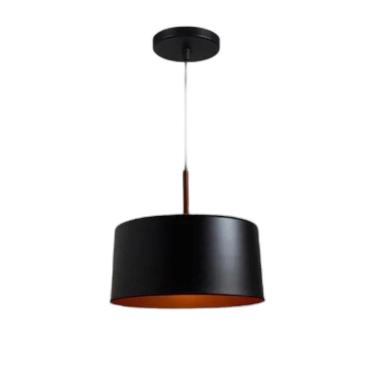 Imagem de Pendente Large Bilboquê Estilo Tom Dixon Preto Com Cobre
