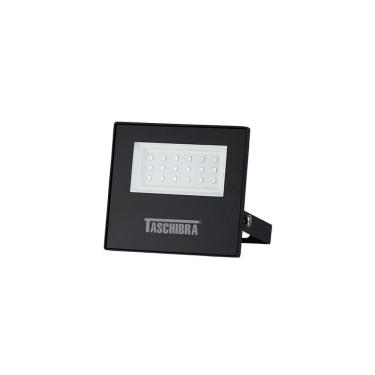Imagem de Refletor Taschibra Tr Led Slim 20w Preto Bivolt 6500k Luz Branca