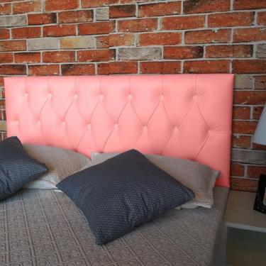 Imagem de Cabeceira Casal Luna  Rosa Bebê 140 x 60 RBL, MDF/Pinus Tratado, Casal