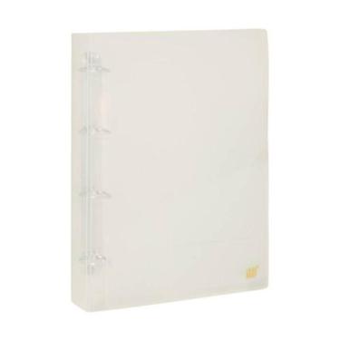 Imagem de Fichário Ofício Para Arquivo 4 Argolas Transparente Cristal - YES
