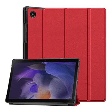 Imagem de mewmewcat Capa protetora de 10,5 polegadas compatível com capas para tablet Galaxy Tab A8 2021 com recurso de despertar automático para dormir