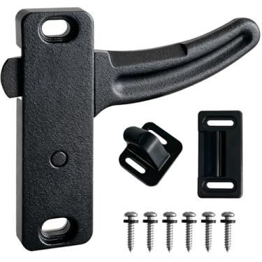 Imagem de SUGOOE Maçaneta de porta de tela de trailer, kit de substituição de maçaneta de porta de tela de trailer de alumínio para trailer de viagem, trailer, motorhome (direita)