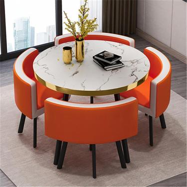 Imagem de Conjunto De Mesa De Jantar De Cozinha Pequena E Simples, Mesa De Café Da Manhã Redonda Moderna, Conjunto De Mesa E Cadeira Redondas Para Sala De Jantar E Cozinha, #150, 80x75cm/31.5x29.5in(WxH)