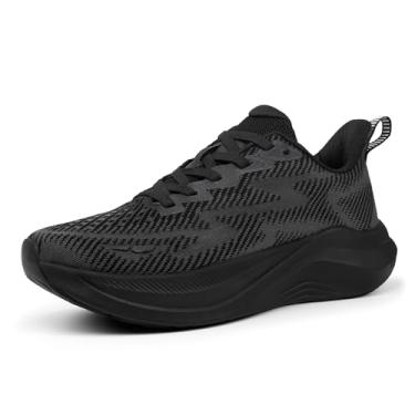 Imagem de Hawkwell Tênis feminino Cloud Zero Active para amamentação almofadado, respirável, tênis, caminhada, academia, trabalho médico, Preto, 38