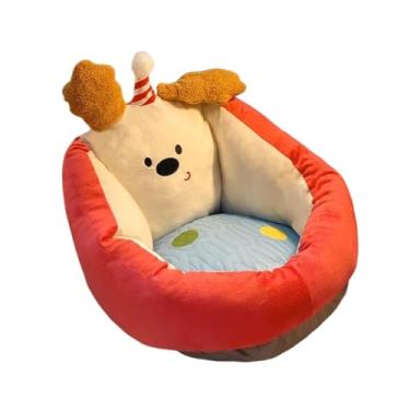 Imagem de DimyFew Cadeira de canto de leitura infantil, pufe de janela para quarto, 50cm x 50cm, cadeira de de pelúcia fofa com desenho animado para sala de