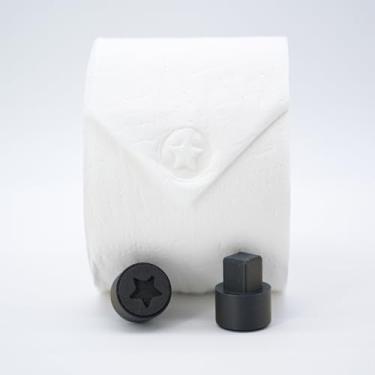 Imagem de Carimbo de papel higiênico estrela - Crie papel higiênico lindamente dobrado para convidados, aluguéis de férias, preparação de casa, manutenção de casa. Decoração de banheiro reutilizável