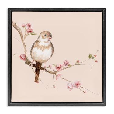 Imagem de Stupell Industries Sweetest Brown Bird Black Framed Floater Canvas Wall Art, design por Lisa Wehmeyer, 18 x 18