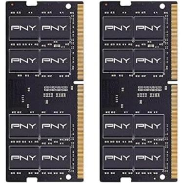 Imagem de PNY Kit de memória de computador 16GB (2x8GB) DDR4 DRAM 2666MHz (PC4-21300) CL19 (compatível com 2400MHz ou 2133MHz) 1,2V Dual Channel Notebook/Laptop (SODIMM) – MN16GK2D42666