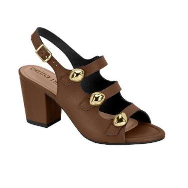 Imagem de Sandalia beira rio salto bloco ref 8280.695.9569 feminino, 38, Marrom 