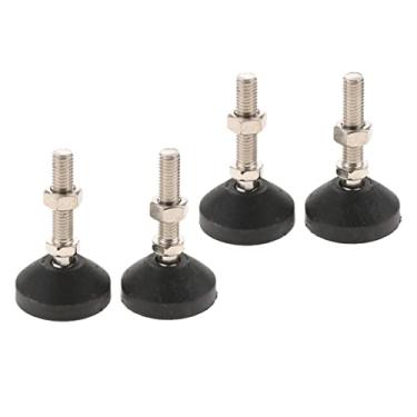 Imagem de barenx Pacote com 4 peças de niveladores de móveis de aço carbono deslizam para mesa, cadeira, bancada de trabalho com placa de base em 50 mm de diâmetro - 50-M12 x 50 mm